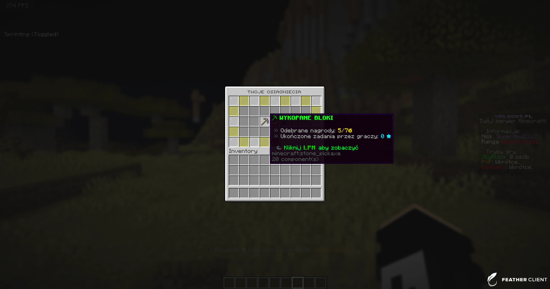 Minecraft plugin na osiagniecia - codepack