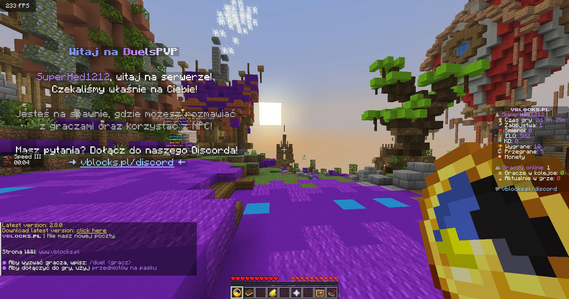 Minecraft wykonanie trybu duels - codepack